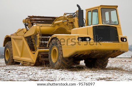 Large yellow earth mover
