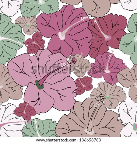 Seamless Floral Texture. Vector Illustration - 136658783 : Shutterstock
