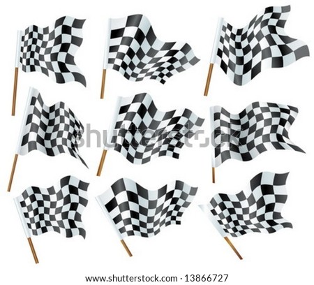 formula 1 racing flags. set of formula one flags
