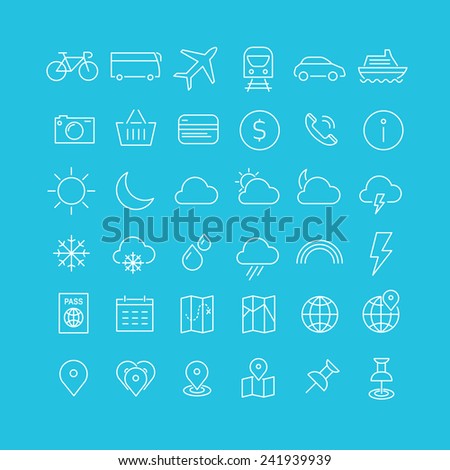 Travel tourism hotel and weather icons set 1 Travel tourism hotel and weather icons set 1