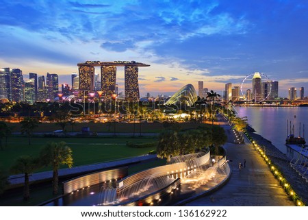 Singapore Skyline and view of Marina Bay Singapore Skyline and view of Marina Bay