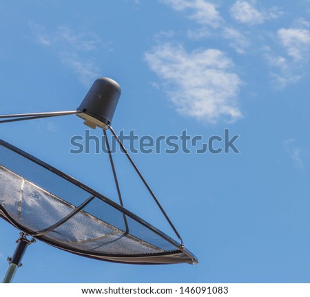 The satellite dish for design or decorate.