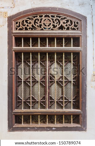 The single window design retro art of China.
