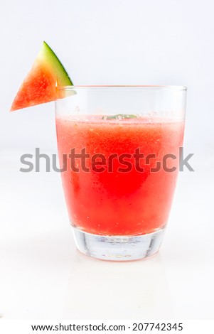 The watermelon shake on white background for decorate project.