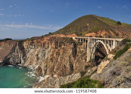 The Landmark Bixby Bridge on Pacific Coast Highway, California