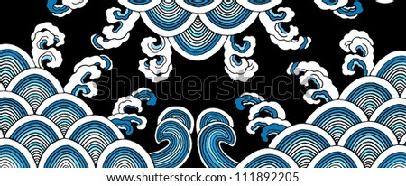 Waves chinese / japanese pattern