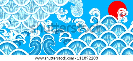 Waves chinese pattern