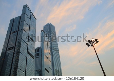 HONG KONG - MARCH 22: The International Commerce Centrei (ICC) in Kowloon on march 22 2013, ICC Tower is the tallest building in Hong Kong.