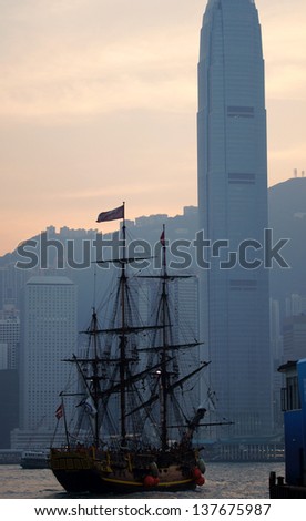 HONG KONG - JANUARY 15: the old cruise ship park in Hong Kong on Jan 15 2011.Tourism is the large industry in Hong Kong, and source of foreign exchange