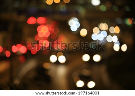 City night and dusk background in hong kong road