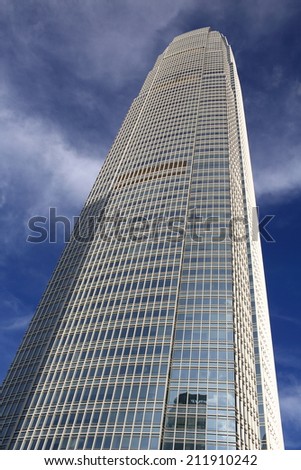 HONG KONG, JULY 22:International Finance Centre outlook in Central on 22 July 2014. A  landmark on Hong Kong Island, Tower 2 is the second tallest building in Hong Kong, designed by Cesar Pelli