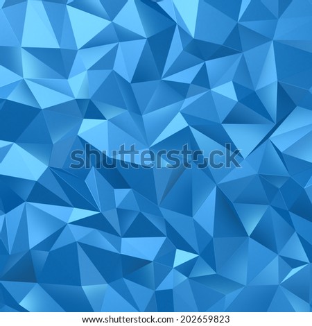 Abstract geometrical background with blue triangles