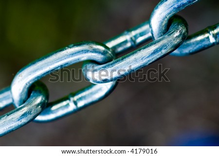Close up of chain on a brown background