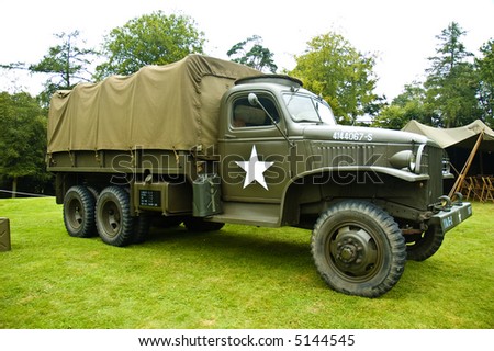 A US WW II historic vintage transport truck