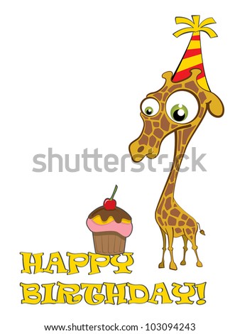 Giraffe Birthday Cards