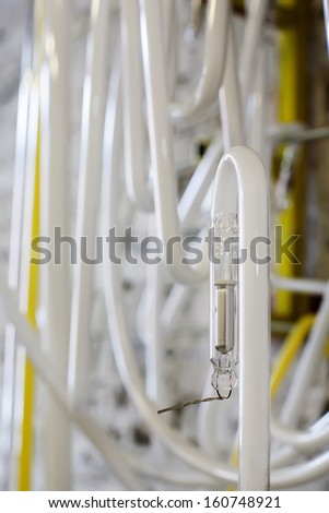 Plastic gas pipes background