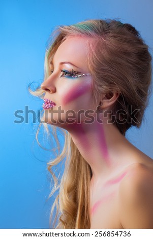 girl with an unusual makeup