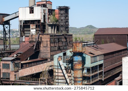 abandoned factory, factory ruins, old buildings, Ostrava city, Czech republic
