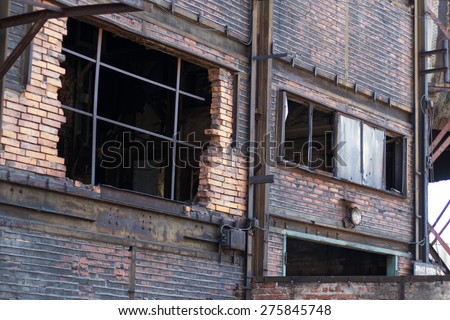 abandoned factory, factory ruins, old buildings, broken windows, broken wall, Ostrava city, Czech republic
