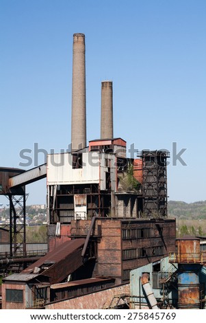 abandoned factory, factory ruins, old buildings, Ostrava city, Czech republic