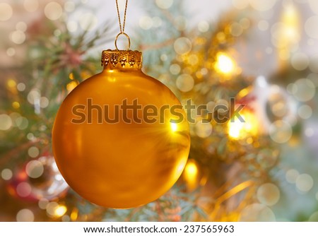 Christmas decoration on blur background
