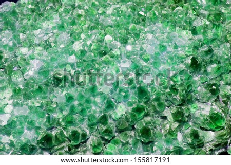 Emerald Green Amethyst Cluster Background