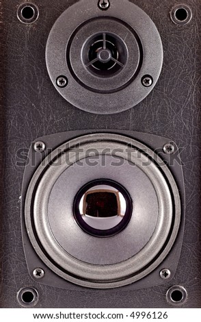 Two close-up loud speakers
