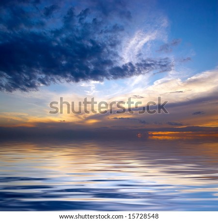 Dramatic sky over water