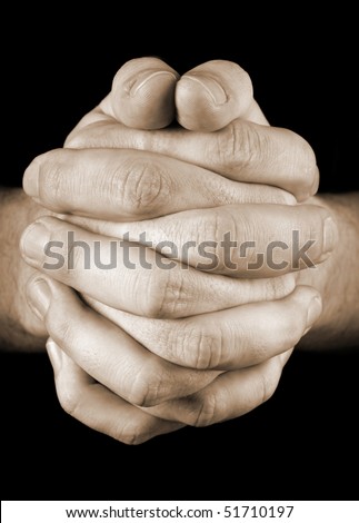 Praying Hands On Black Background Stock Photo 51710197 : Shutterstock