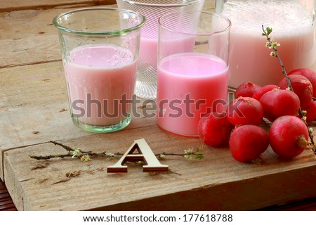 Pink drink & radishes