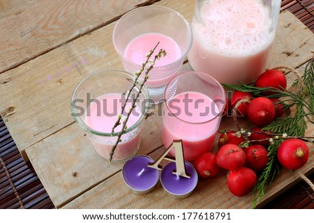 Radishes & pink drinks