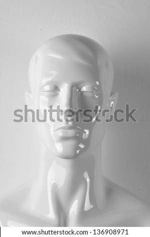 white plastic man head