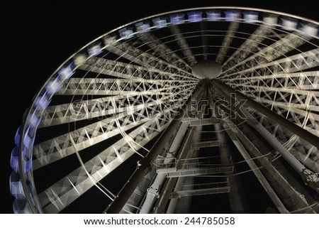 Giant wheel attraction in Budapest