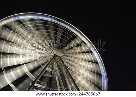 Giant wheel attraction in Budapest