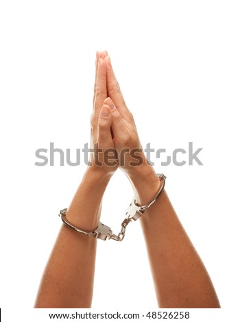 stock photo Handcuffed Woman