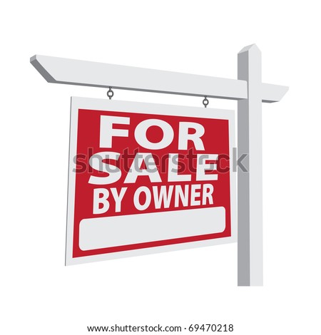 For Sale By Owner Sign. stock vector : For Sale By