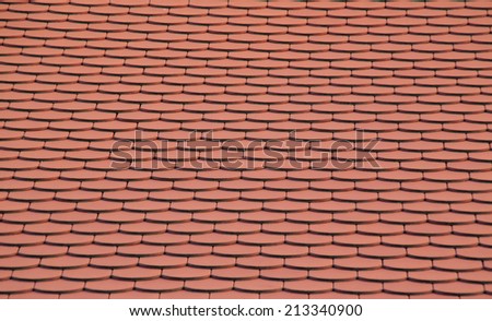 Red Roof Tile background. Pattern