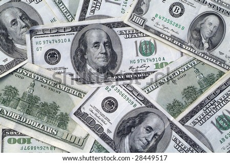Lots of cash- background pattern of one hundred dollar bills