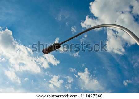 road lamp under blue sky