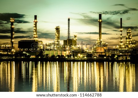 Oil refinery at  Bangkok Thailand