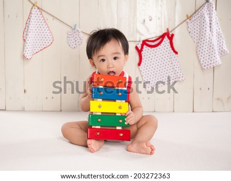 pretty baby with color educational toy