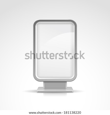 Vertical Blank Outdoor Billboard with Place for Message Vertical Blank Outdoor Billboard with Place for Message