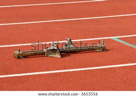 Starting Block for a racer at a track event