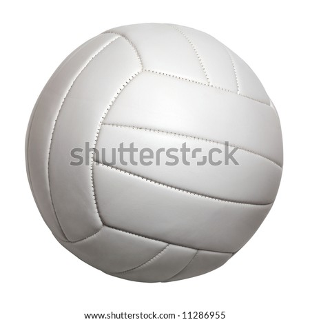White volleyball isolated on a white background White volleyball isolated on a white background