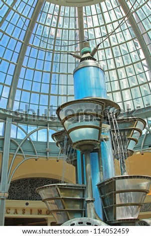 Strange water clock in a casino