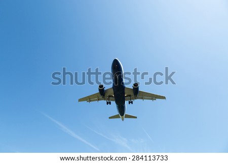 passenger plane take-off from airport