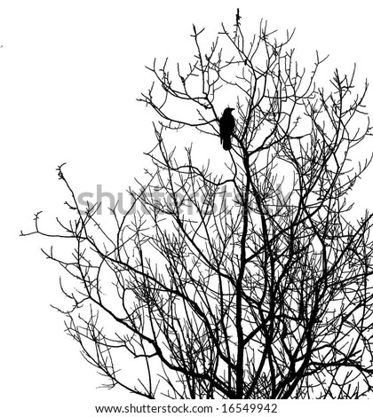 ravens wallpaper. silhouette ravens on tree