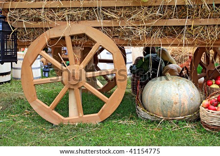 wheel of the old-time cart