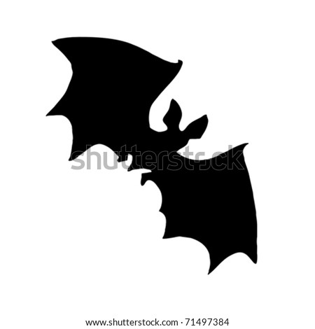 stock vector vector silhouette bat on white background