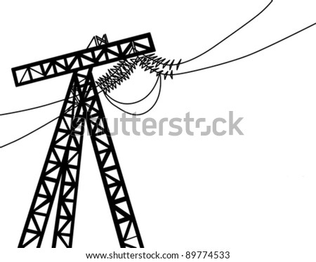Cartoon Electricity Pole